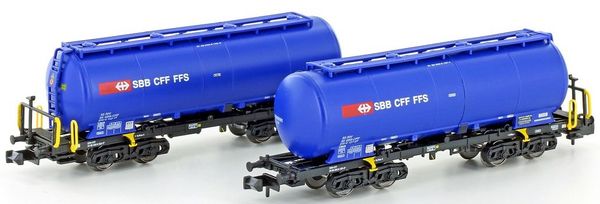 Kato HobbyTrain Lemke H23486 - 2 pc. Silowagen Uacs of the SBB blue